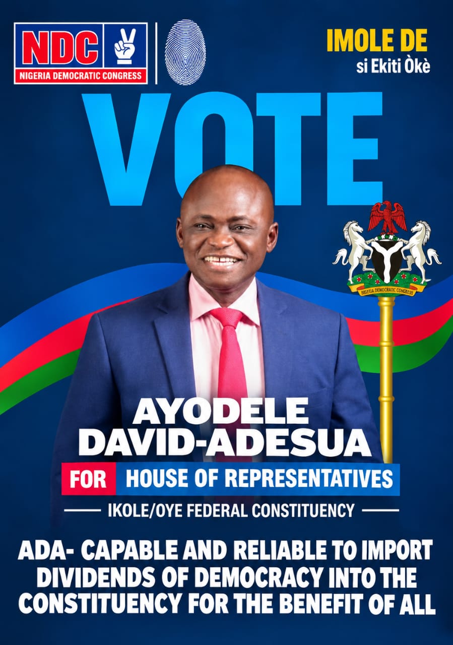 Official NDC campaign poster: Imole De Si Ekiti Ok&egrave;